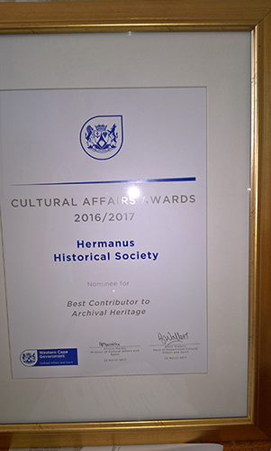HHS Nomination for a Cultural Affairs Award 2016/17